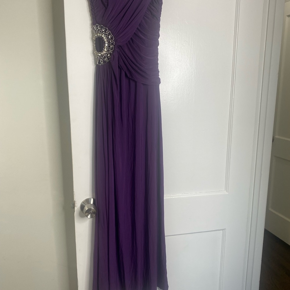 Bridesmaid Dress| Evening dress | Embellished Purple Dress - Picture 8 of 10